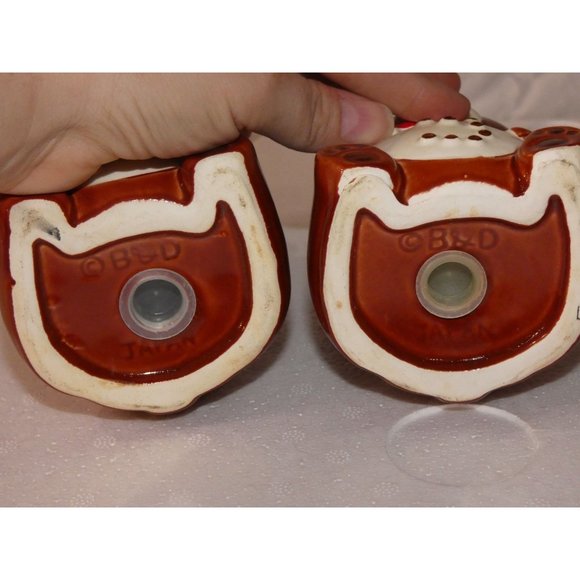 VINTAGE B &AMP; D JAPAN CERAMIC CHEF TEDDY BEARS SALT &AMP; PEPPER SET - Picture 6 of 8